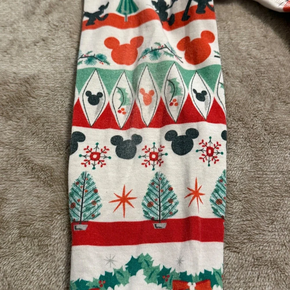 Hanna Andersson Disney Mickey Mouse Christmas Pajamas Set Kids 100cm 4 Organic